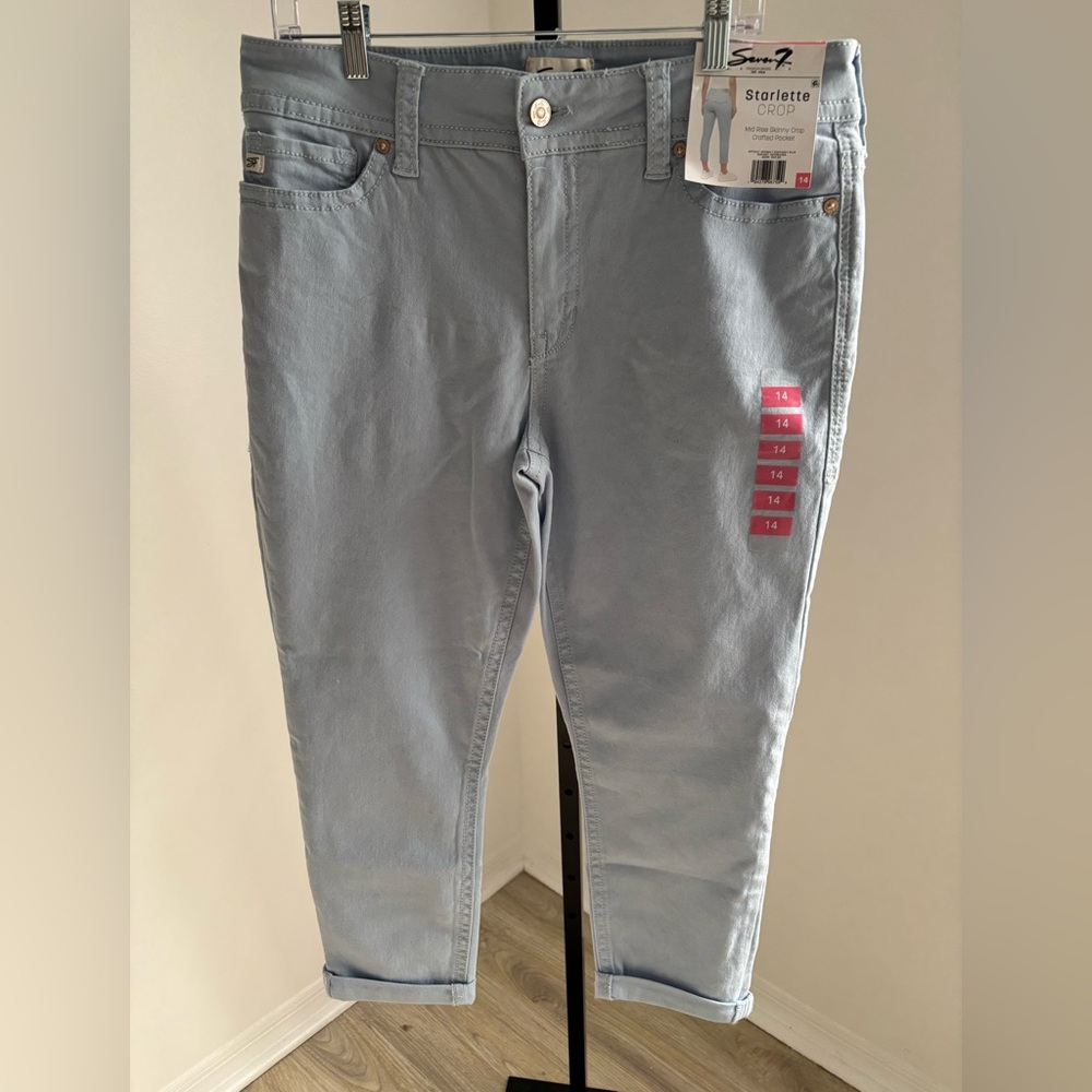 Seven7 Women's Soft Blue Skinny Jeans - Picture 2 of 6